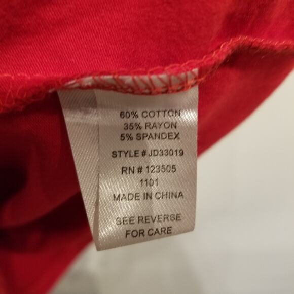 Heart & Hips Stretch Dress Slip On Red White Blue Juniors Size L - Picture 3 of 9